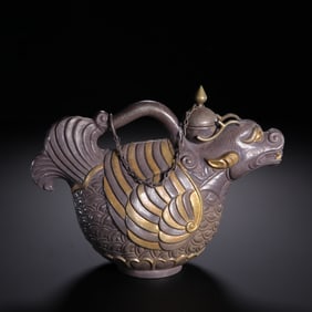 GILT SILVER DRAGON PATTERN LIFTING POT