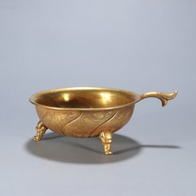 GILT BRONZE TRIPOD CUP
