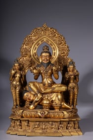 GILT BRONZE BUDDHA STATUE
