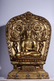 GILT BRONZE BUDDHA STATUE