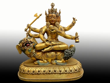 GILT BRONZEBUDDHA STATUE