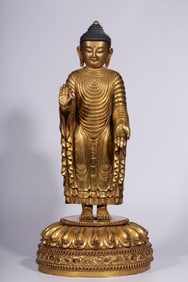 GILT BRONZE BUDDHA STATUE