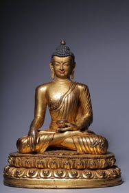 GILT BRONZE VAIROCANA BUDDHA STATUE
