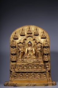 GILT BRONZE BUDDHA BOARD