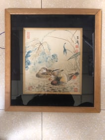 WANG XUETAO MARK MANDARIN DUCK PATTERN PAINTING