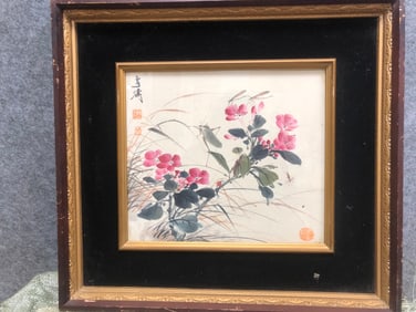 WANG XUETAO MARK FLOWER PATTERN PAINTING