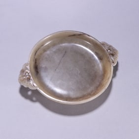 HETIAN JADE CARVED BRUSH WASHER