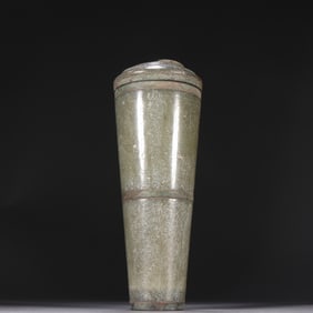 ANTIQUE JADE CARVED TUBE