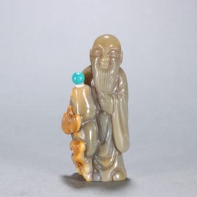 AGATE CARVED SNUFF BOTTLE