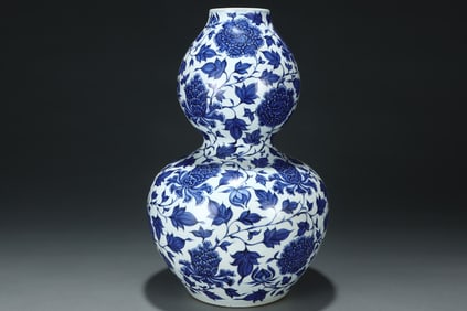 BLUE&WHITE GLAZE FLOWER PATTERN VASE