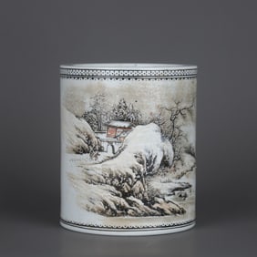 YU WENXIANG MARK SNOW SCENE BRUSH POT