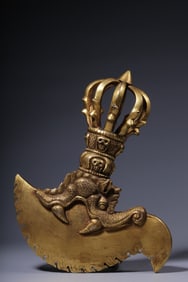 GILT BRONZE YUE AXE