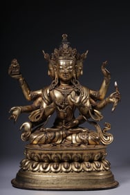 GILT BRONZE BUDDHA STATUE