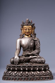 GILT BRONZE VAIROCANA BUDDHA STATUE