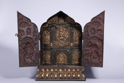 GILT BRONZE CAST PAGODA