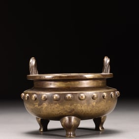 GILT BRONZE TRIPOD CENSER