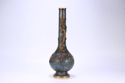 JINGTAI MARK CLOISONNE DRAGON PATTERN VASE