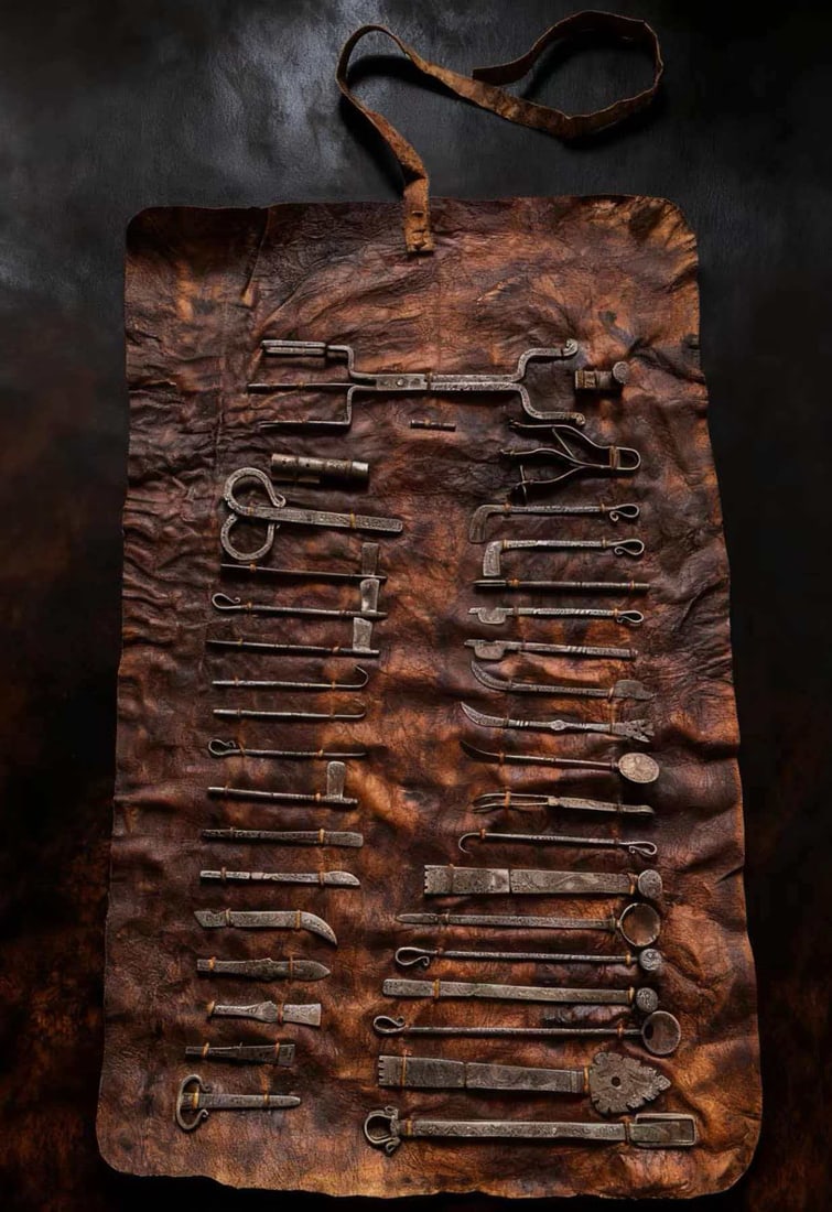 A SET IRON CAST ORNAMENTS (1 of 8)