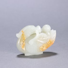 HETIAN JADE CARVED BEAST ORNAMENT