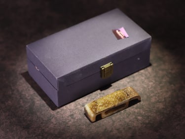 HETIAN JADE CARVED SWORD MOUNT PENDANT