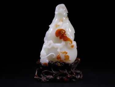 HETIAN JADE CARVED VASE