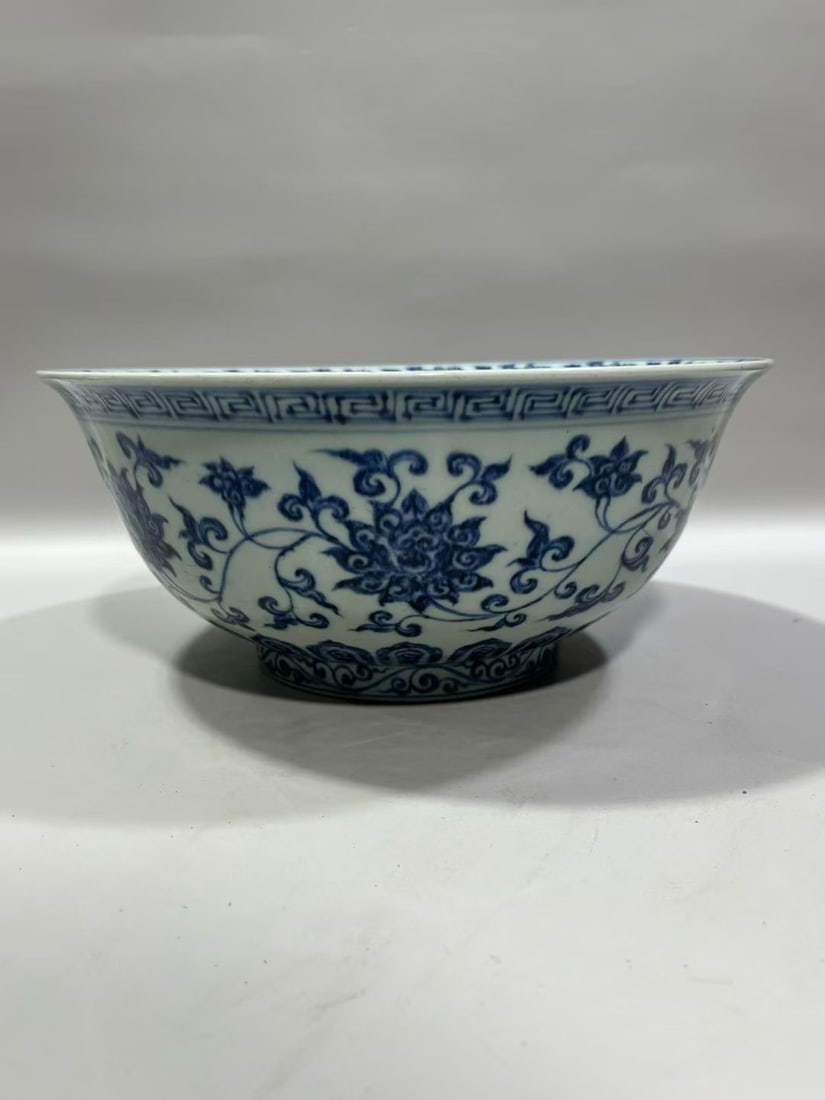 Xuande 15th C Blue & White Lotus Bowl (1 of 15)