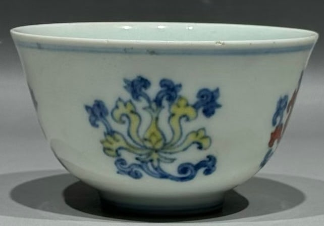 Ming Chenghua (15th C) Doucai Floral Cup (1 of 15)