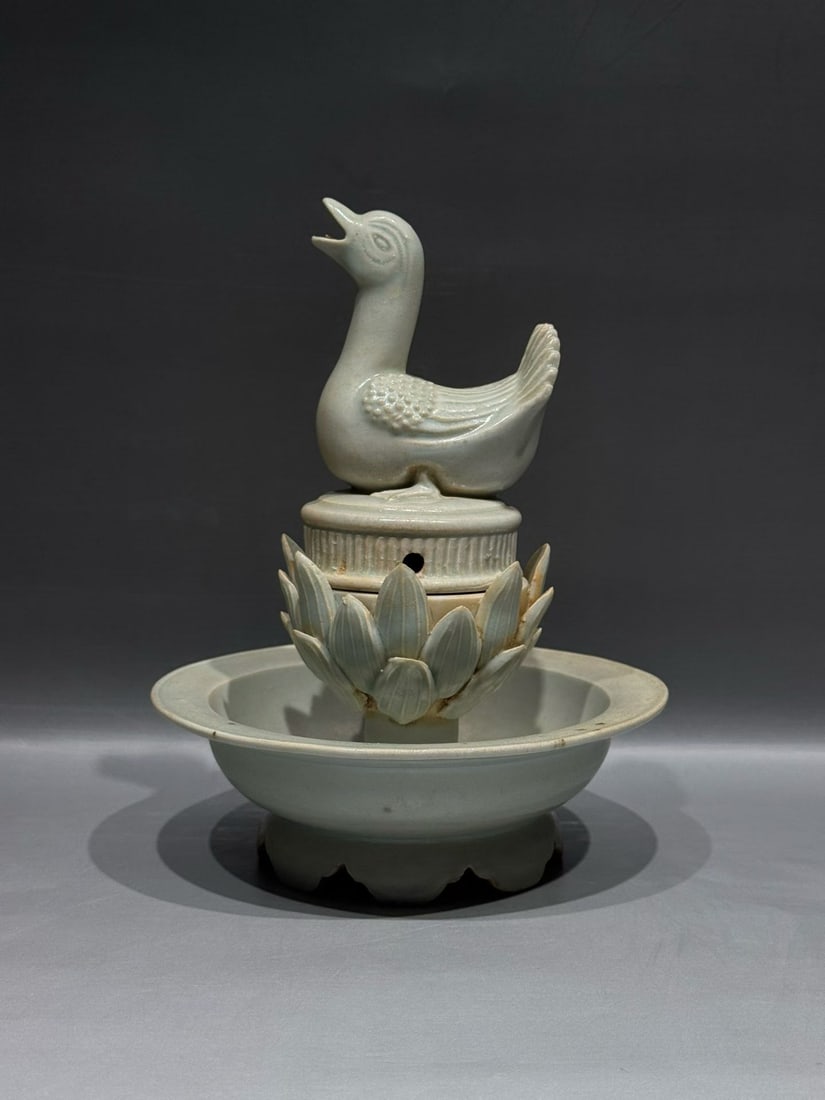 Song 12th C Hutian Qingbai Duck Incense Burner (1 of 17)