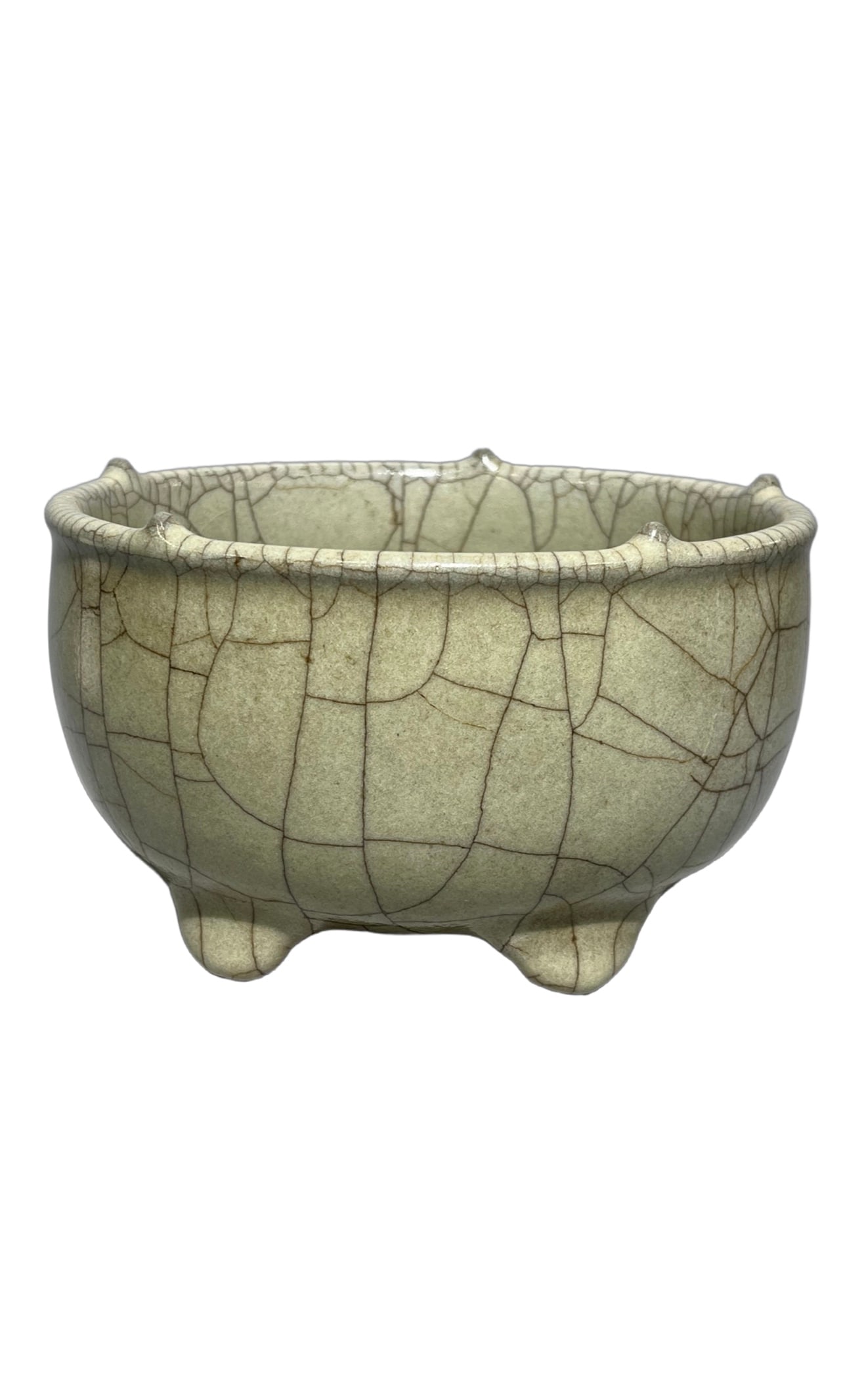 S/Yuan 14th C Ge Kiln Grey Celadon Five-Footed Washer (1 of 11)