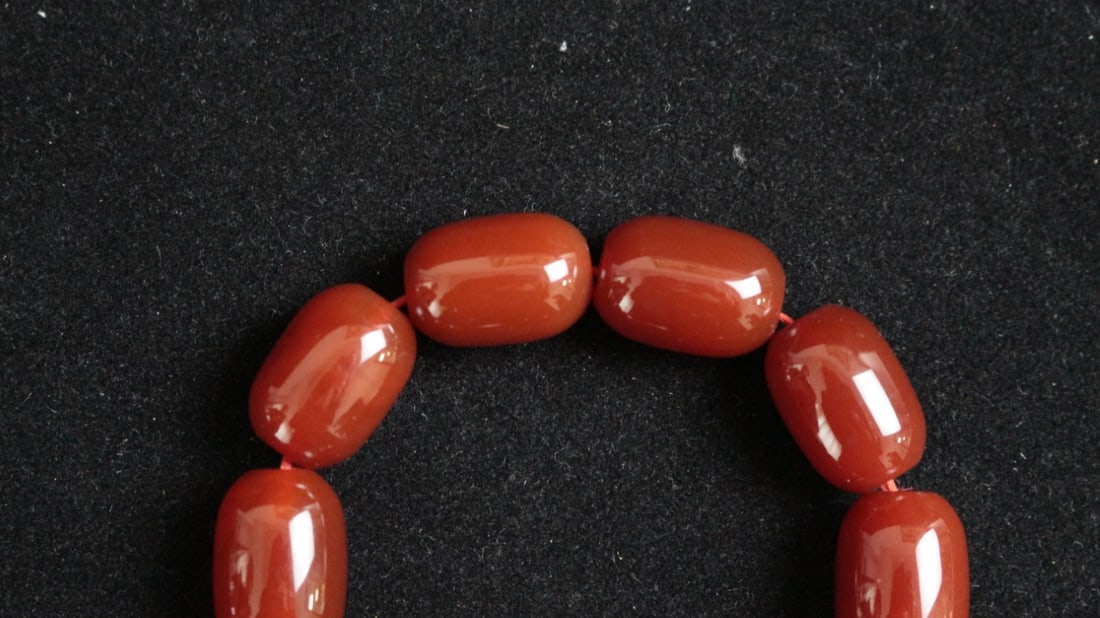 Red Agate Bead Bracelet - 3