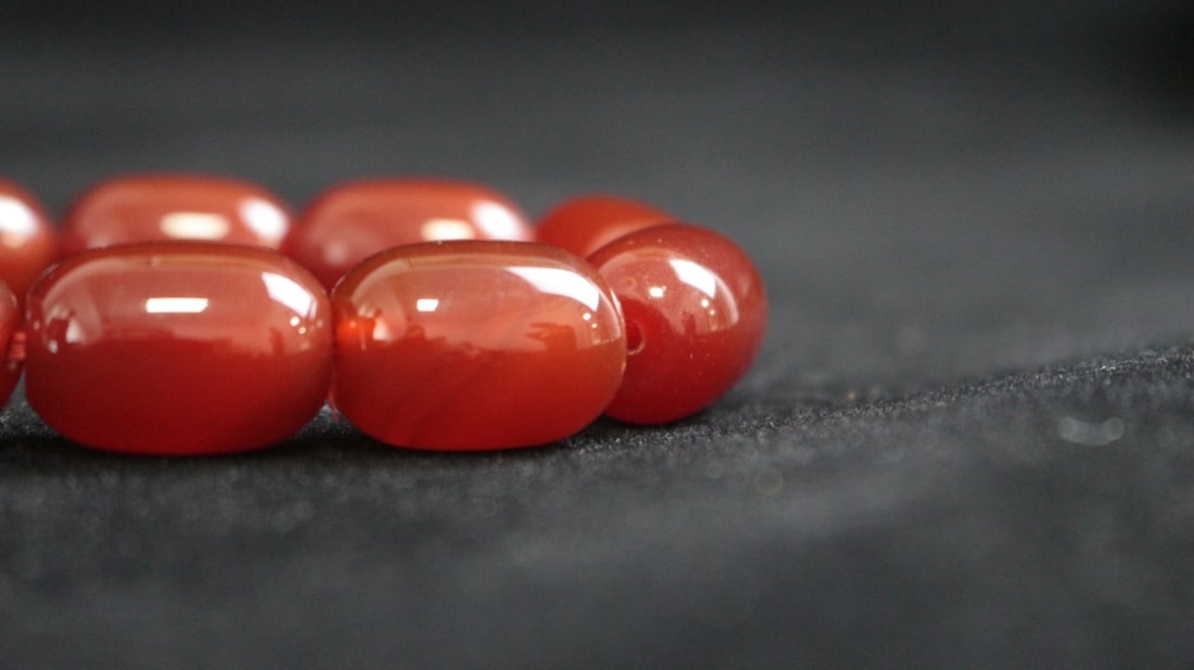 Red Agate Bead Bracelet - 4