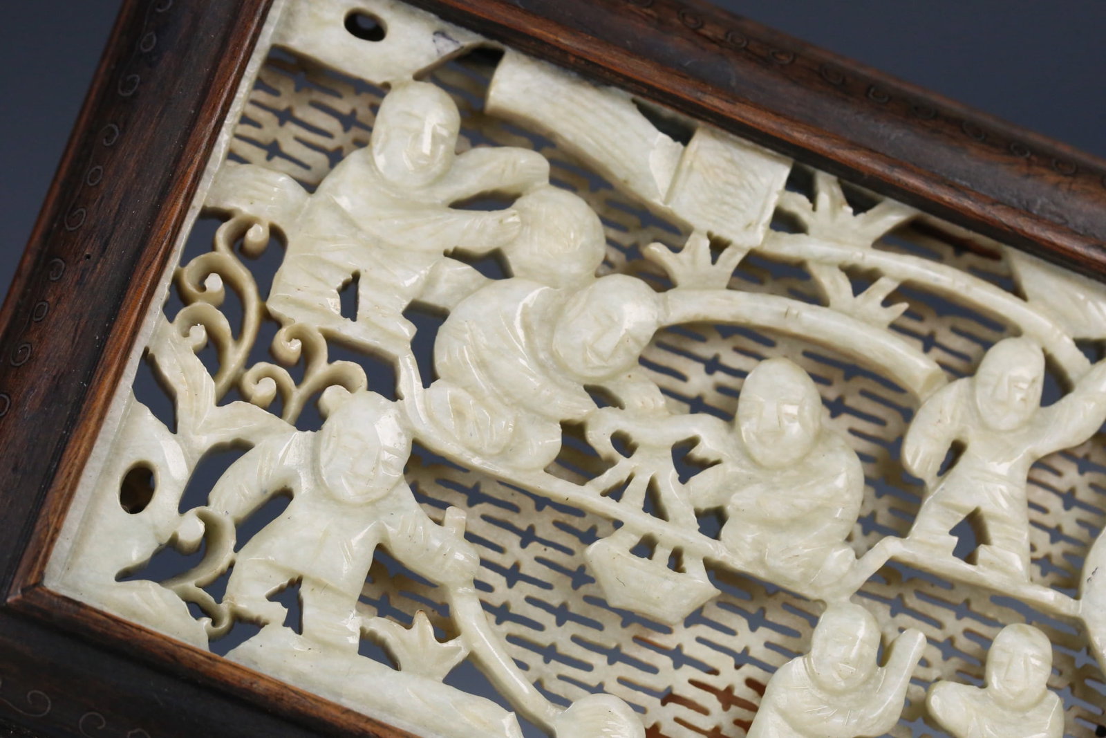 Hetian Jade Figural Plaque - 7