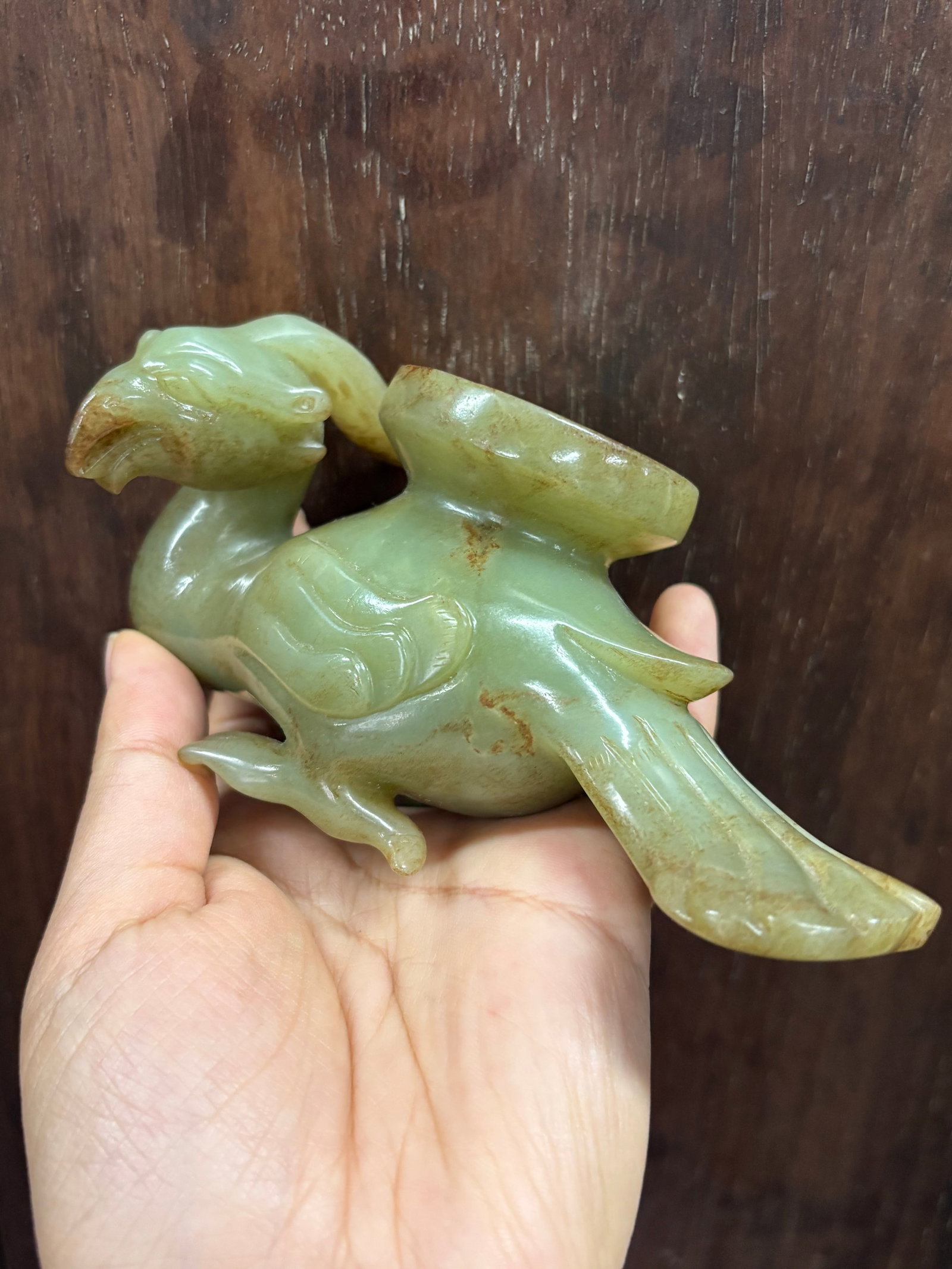 Hetian Jade Phoenix Candlestick - 2