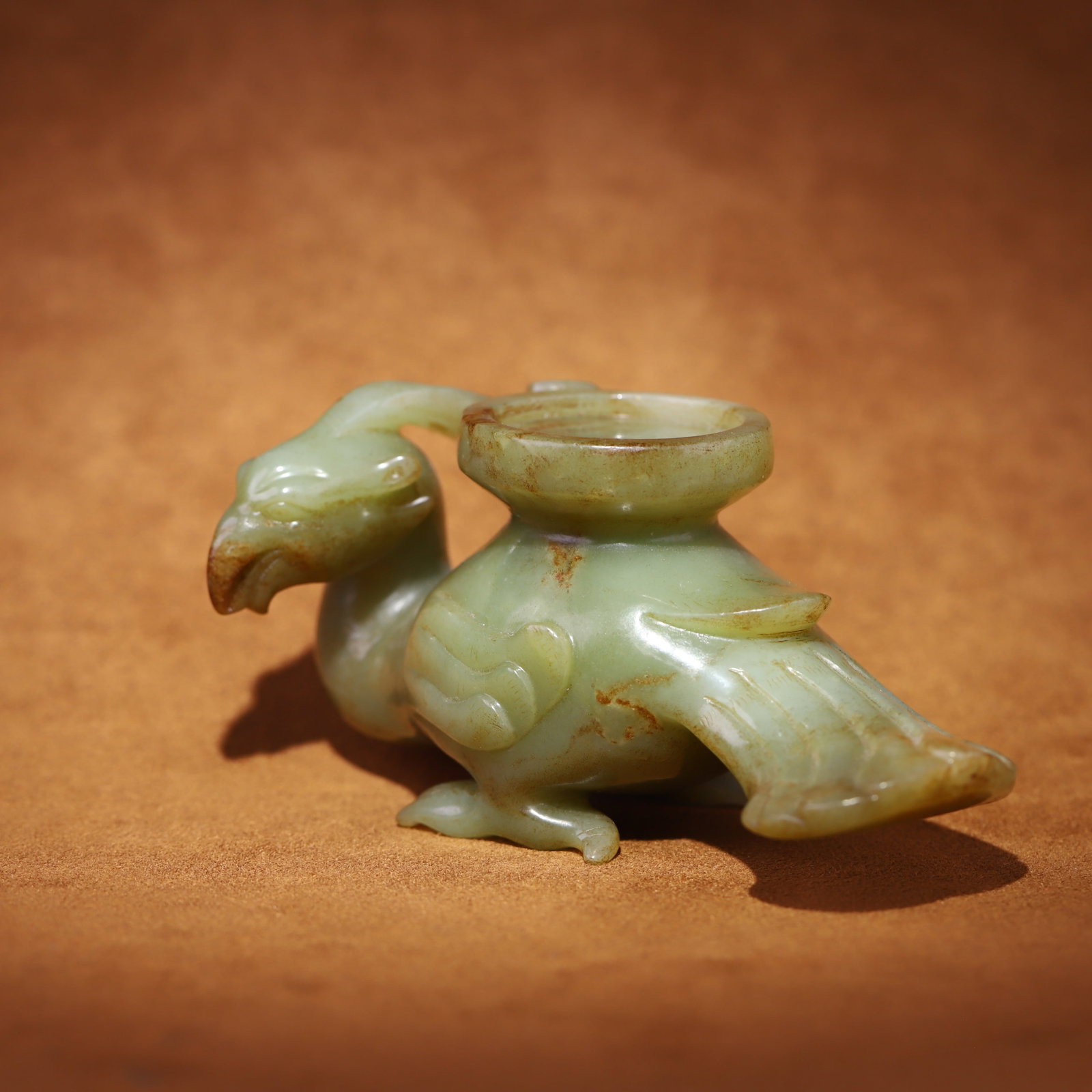 Hetian Jade Phoenix Candlestick - 2