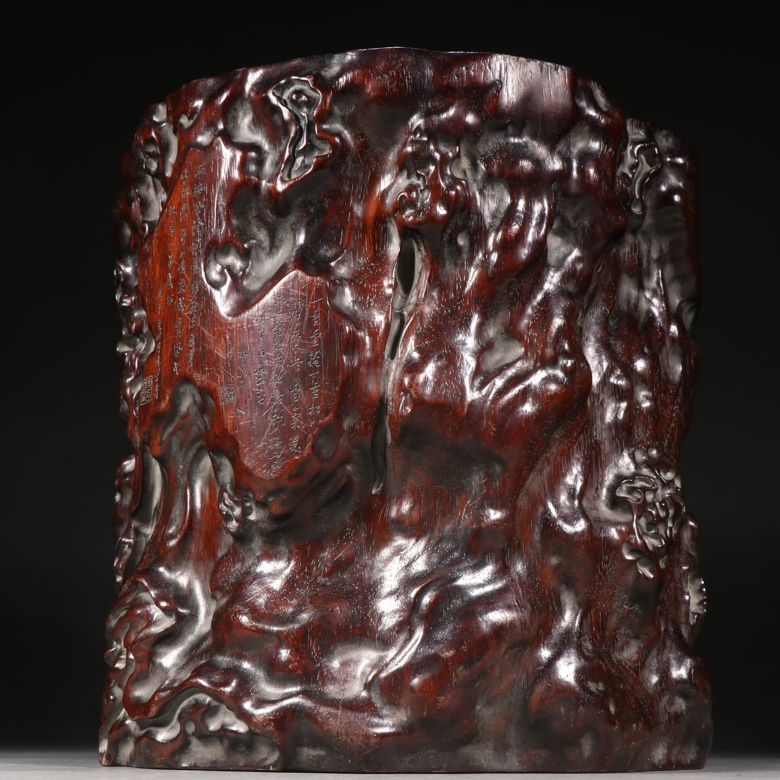 Zitan Brush Pot - 3