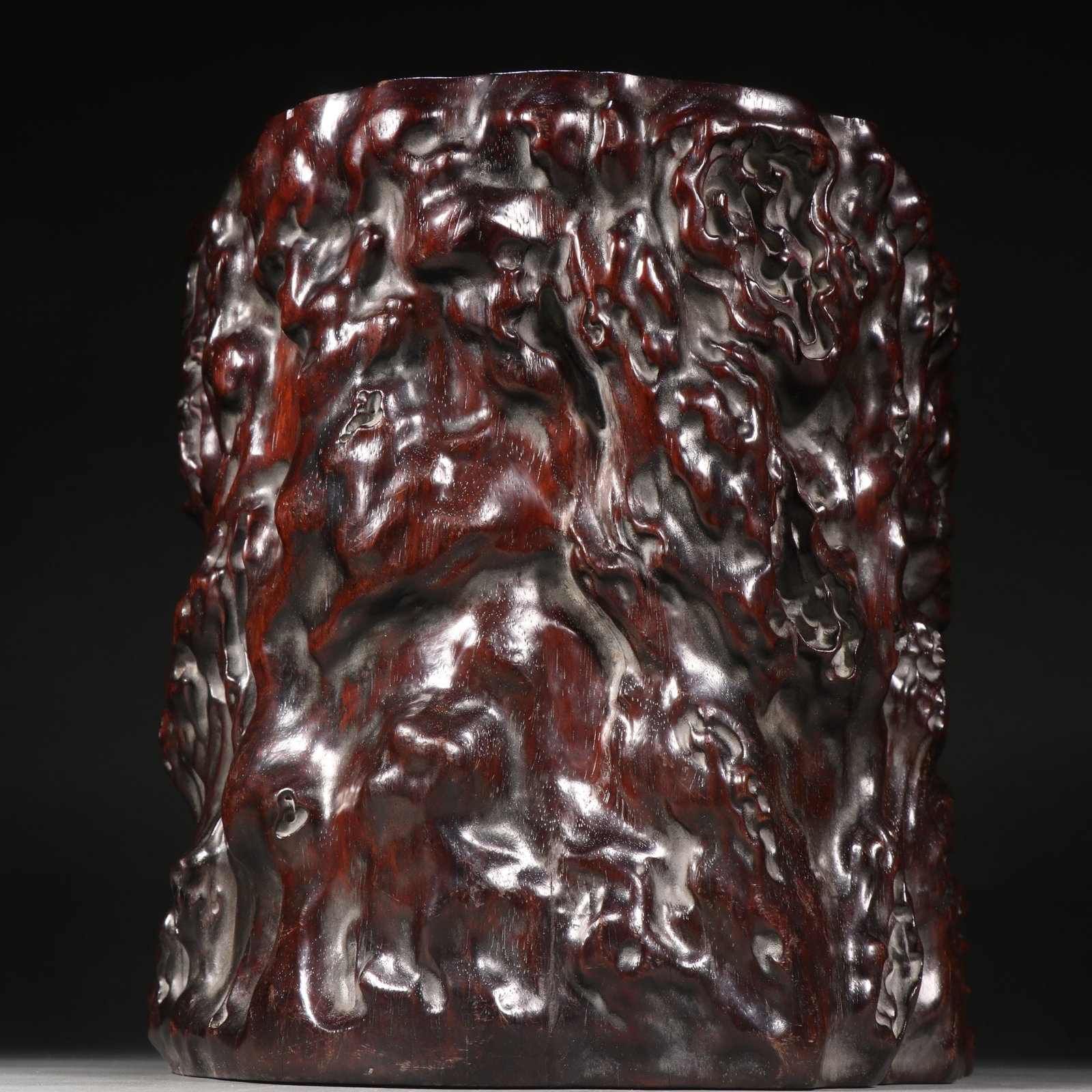 Zitan Brush Pot - 7