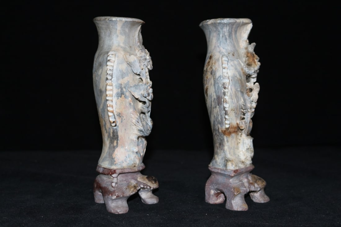 Hand-Carved Decorative Vase - 10