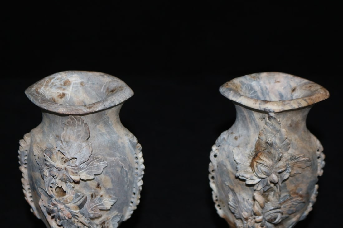 Hand-Carved Decorative Vase - 2