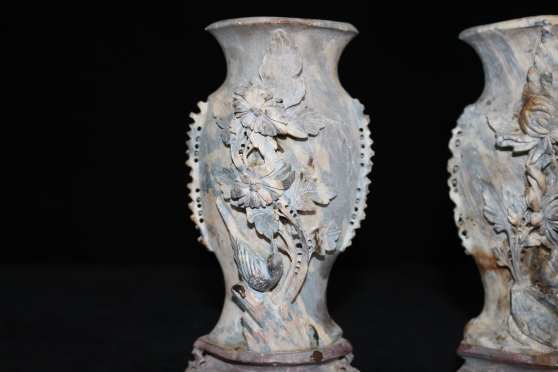 Hand-Carved Decorative Vase - 4