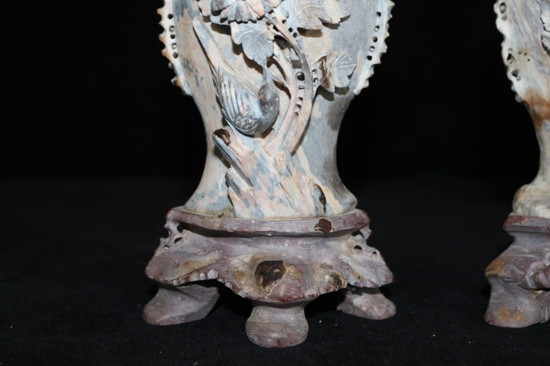 Hand-Carved Decorative Vase - 6