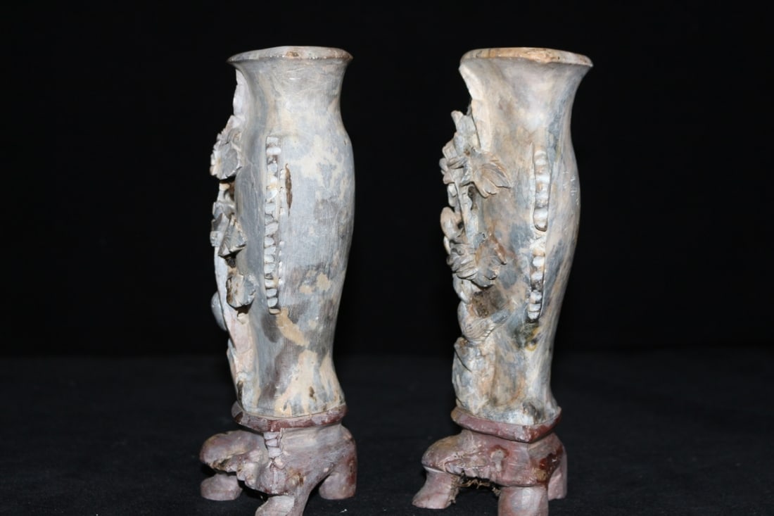 Hand-Carved Decorative Vase - 8