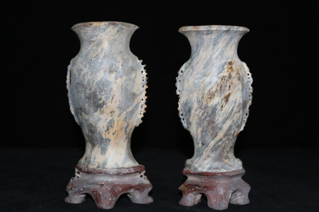 Hand-Carved Decorative Vase - 9