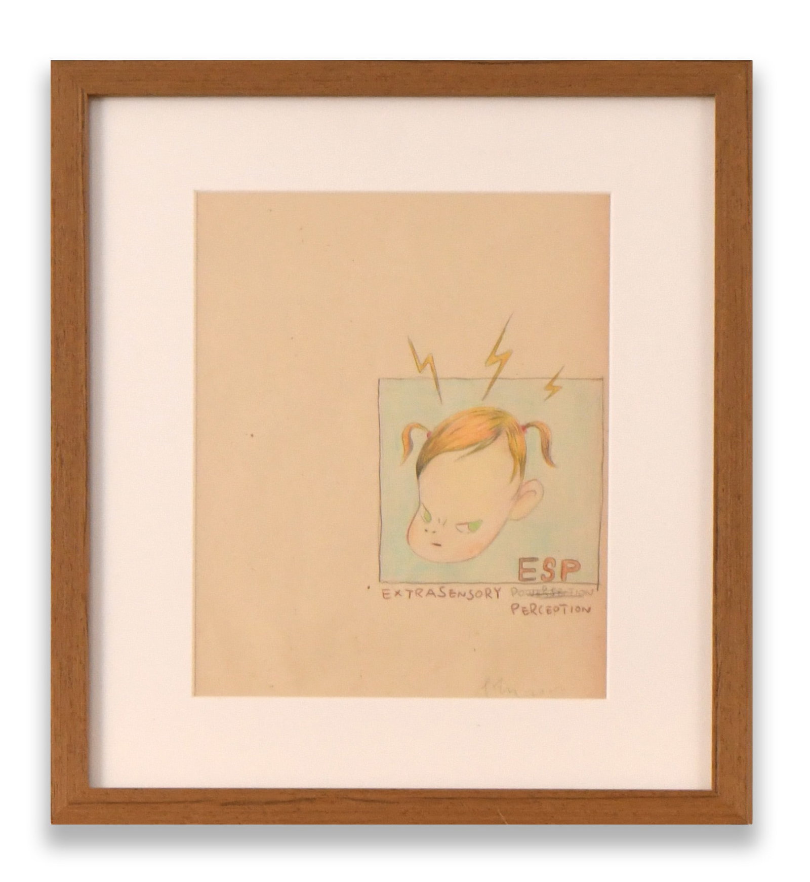 Yoshitomo Nara (b. 1959), Attributed to, Mixed Media on Paper: YOSHITOMO NARA (B. 1959), ATTRIBUTED TO, MIXED MEDIA ON PAPER Dimensions: 40.8 x 34.7 Provenance and Authenticity: This work is presented in the manner and style associated with Yoshitomo Nara, one