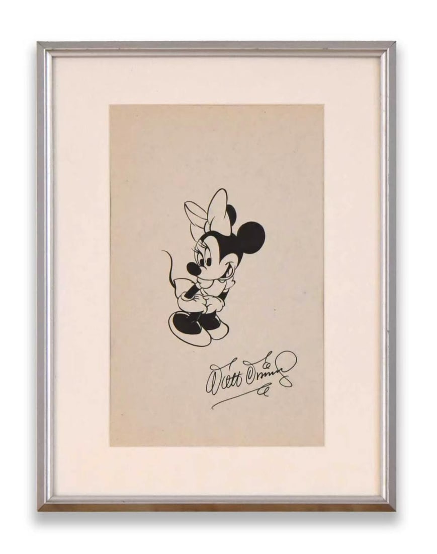 Walt Disney (1901-1966), Original Minnie Mouse Drawing on Paper (1 of 1)