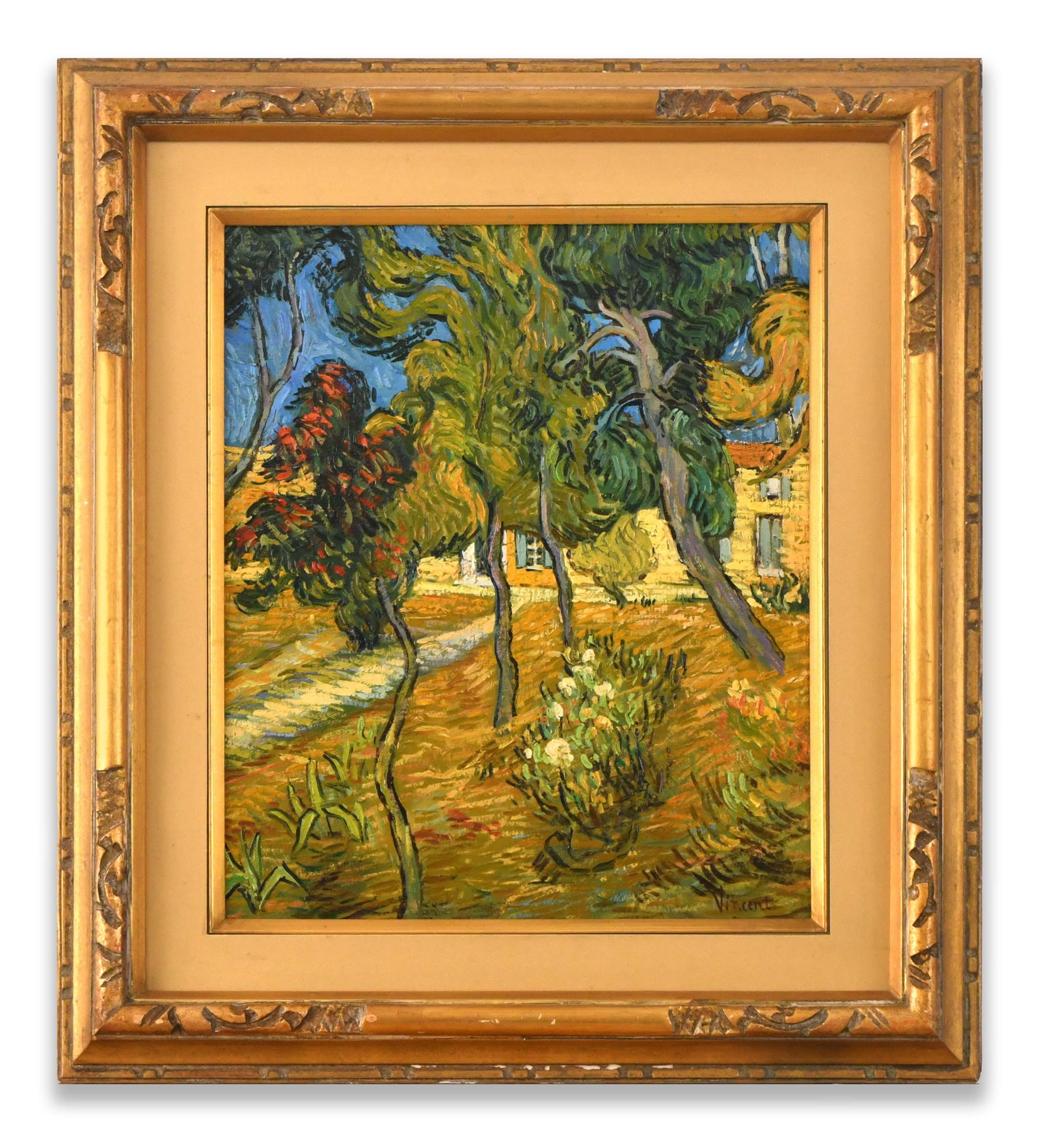 Vincent van Gogh (1853-1890), Attributed to, Oil on Canvas: VINCENT VAN GOGH (1853-1890), ATTRIBUTED TO, OIL ON CANVAS Dimensions: Image size: 45.4 x 38 cm. All measured values are approximate. Outer frame size: 65.9 x 58.7 cm. All measured values are