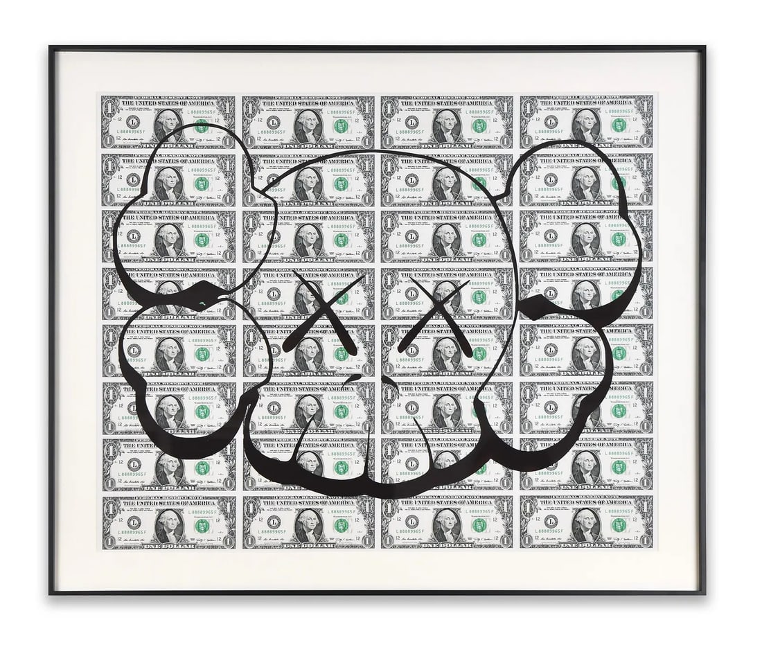 KAWS (b. 1974), Dollar Bill Companion Composition, Decorative Print (1 of 1)