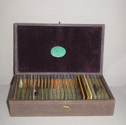 TWELVE MICROSCOPIC PHOTOGRAPH SLIDES. Three are by: TWELVE MICROSCOPIC PHOTOGRAPH SLIDES. Three are by J.B. Dancer (John Benjamin Dancer, English 1812-1877), "With the Stream", "St. Paul's Cathedral" and "Ecce Homo". The other photograph slides include