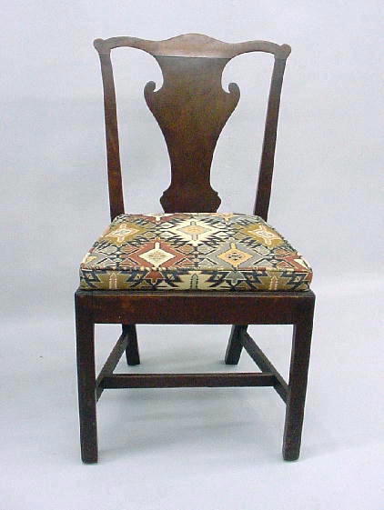 SET OF FOUR CHIPPENDALE SIDE CHAIRS. Mahogany with