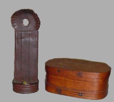 TWO PIECES: Tin candle sconce with round crimped c