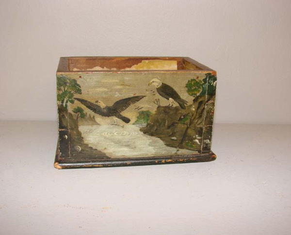 PAINTED BOX. Attributed to Seymour Lindsay (1848-19